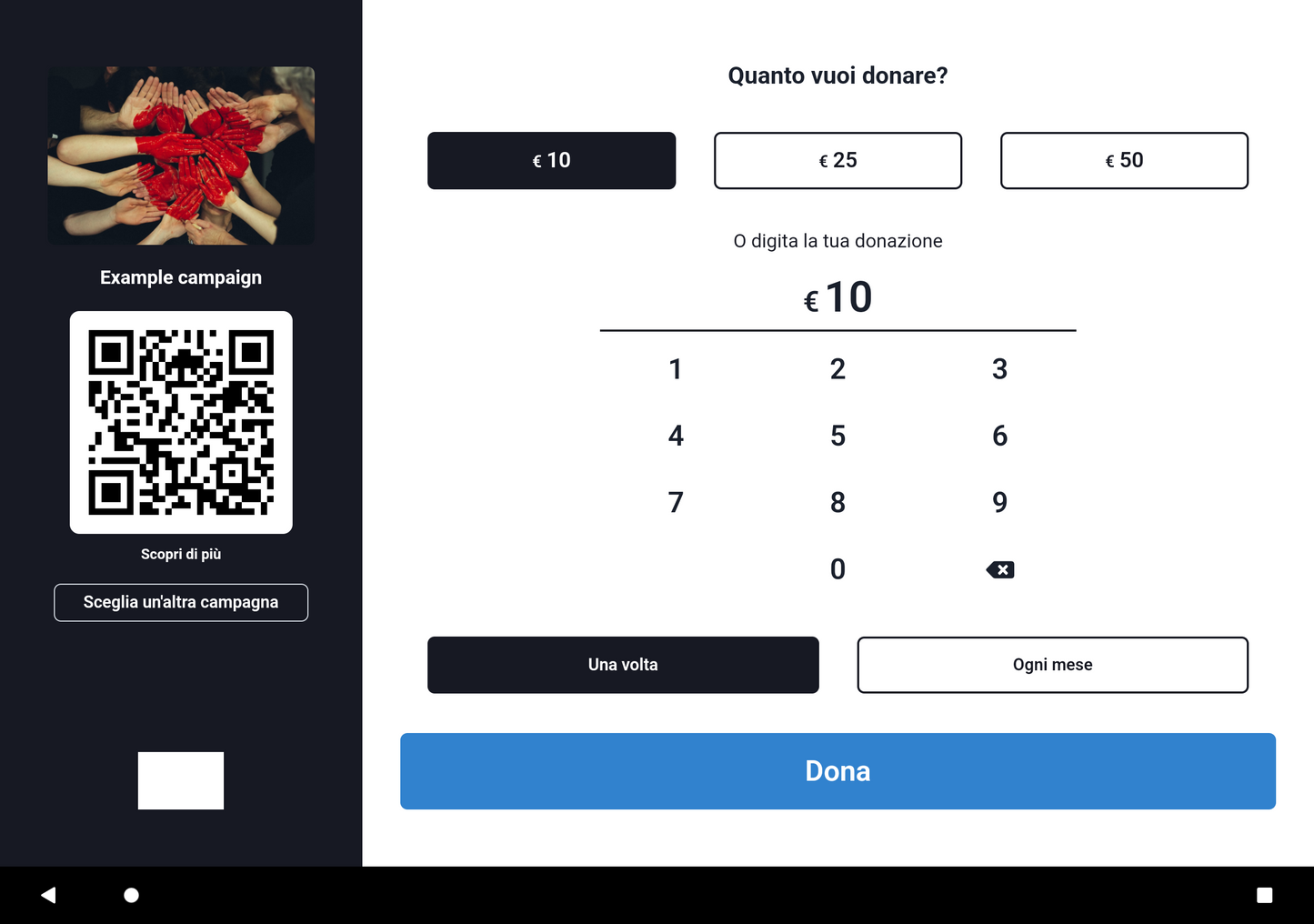 TOTEM EASY FLOOR - Donation Box Kit - Noleggio 1 giorno