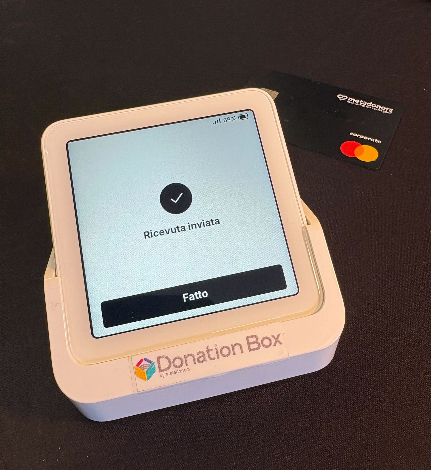 SOLO: l'unico POS portatile e stand-alone che raccoglie dati e donazioni